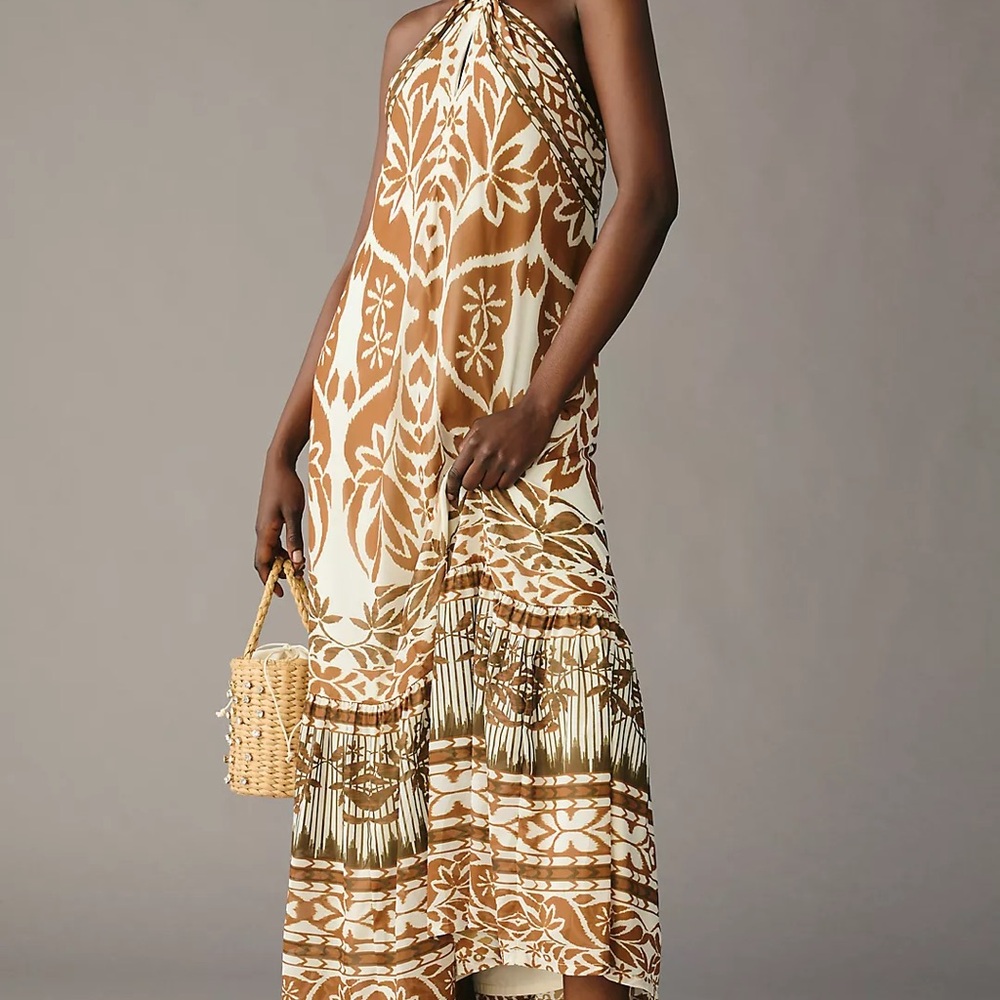 Anthropologie Vineet Bahl Printed Halter Dress